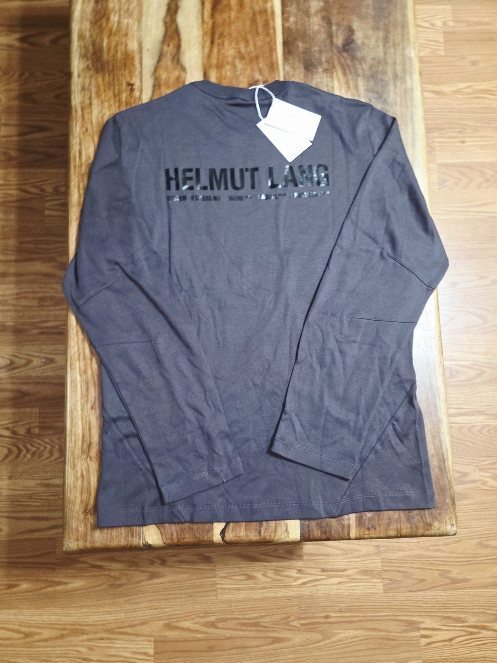 Helmut Lang Men's Designer APEX Fitted Long Sleeve Tee. Size Medium